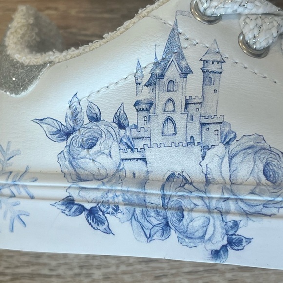 Monnalisa Rose Glitter Sneakers Girls 8T (EU 27) Made in Italy NWOT Designer - Picture 14 of 16